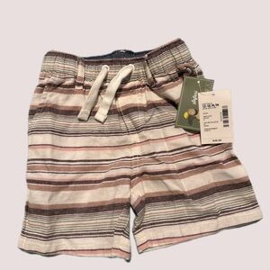 Gymboree 12-18 months NWT Striped Tan and Brown toddler Shorts